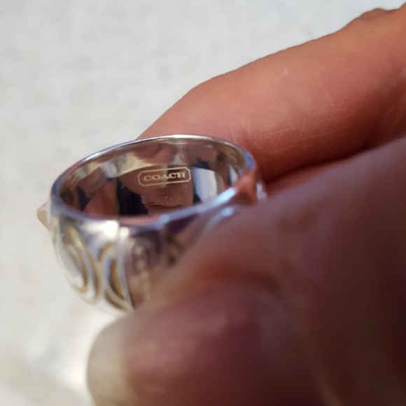 Signature Coach, heavy, 925 silver band ring. - Picture 6 of 6
